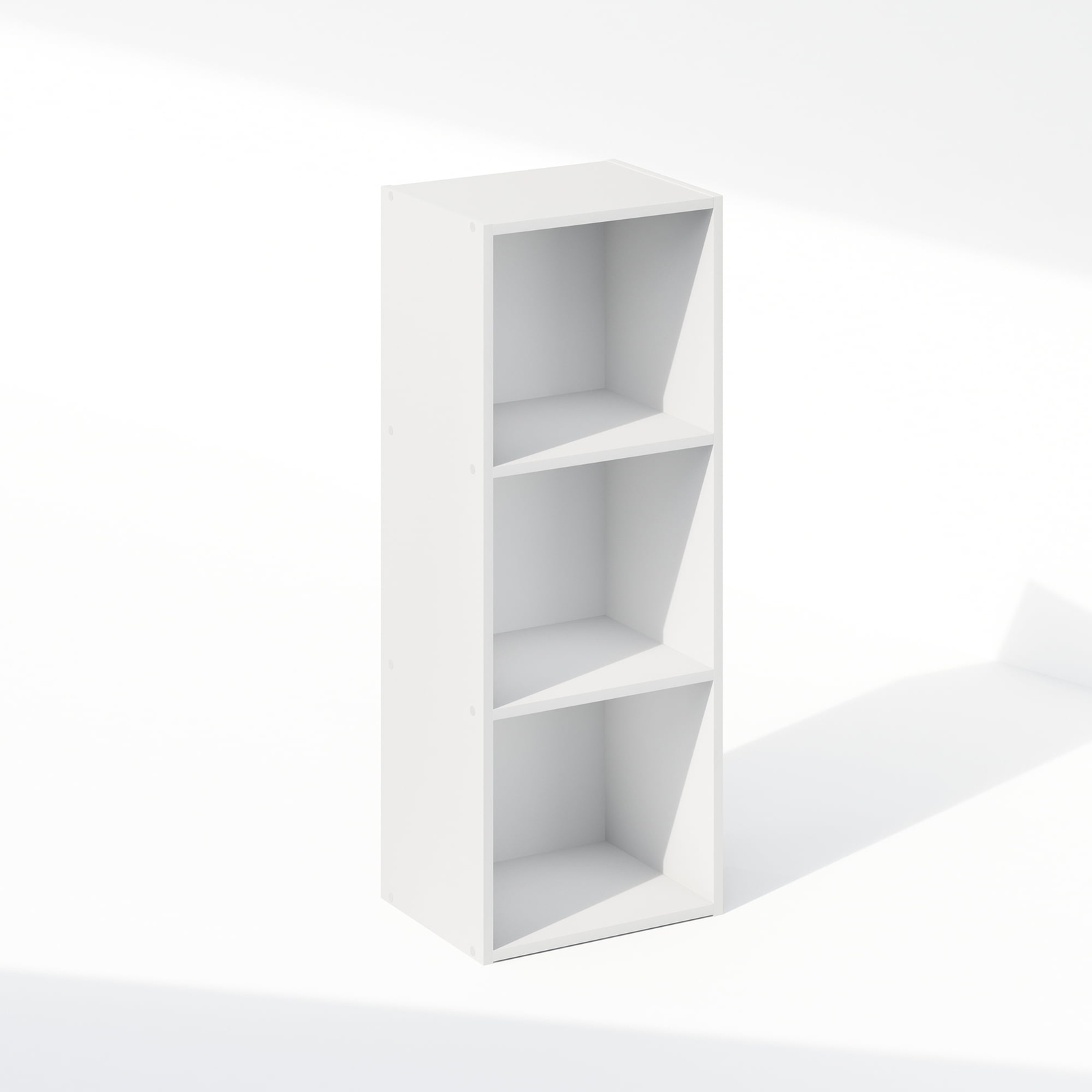 White 3-Tier Open Shelf Bookcase - Multipurpose Storage Organizer