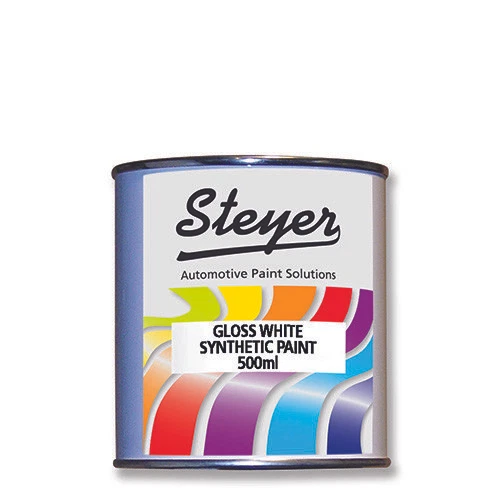500ML White Synthetic Gloss Paint Enamel Car Van Tractor Trailer 