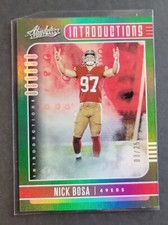 Nick Bosa 2019 Panini Absolute Green Spectrum Introductions RC #3/25 49er Rookie