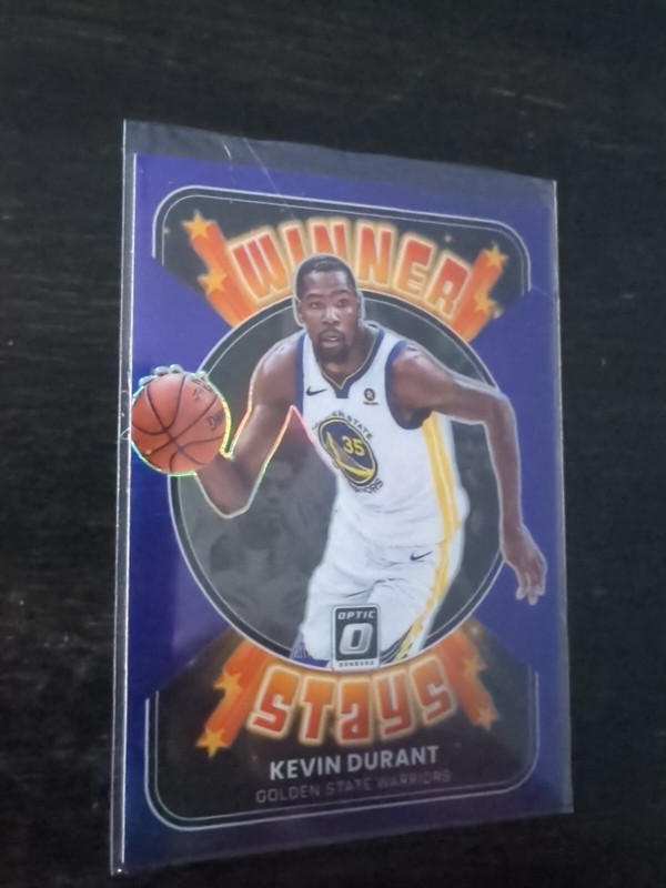 Kevin Durant 2021-22 Panini Donruss Optic Winner Stays Purple Prizm Card #17