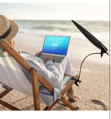 Laptop Sun Shade for Working Outside Adjustable Laptop Flexible Clip ...