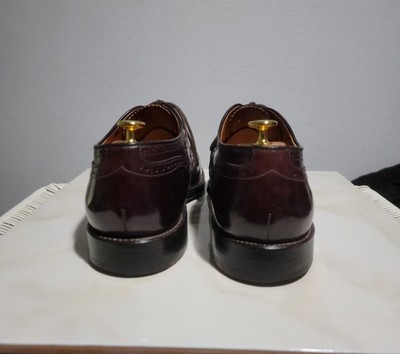 Alden 974 Wing Tip Bal is built on the Tremont last. The model has a Horween Color 8 Shell Cordovan leather upper with a double leather outsole.