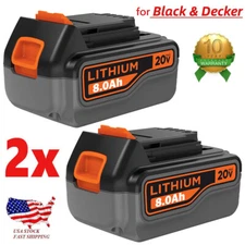 2pcs 20V 8AH Battery For Black and Decker LBXR20 20Volt MAX Lithium LB20 Battery