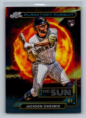2024 Topps Chrome Cosmic Jackson Chourio Planetary Pursuit Sun RC