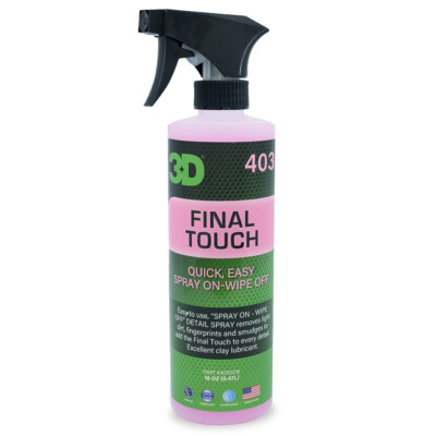 3D Final Touch Quick Detail Spray - Easy Spray On, Wipe Off Showroom Shine