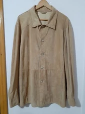 Gallotti Men Quilted Leather Jacket Size. 56