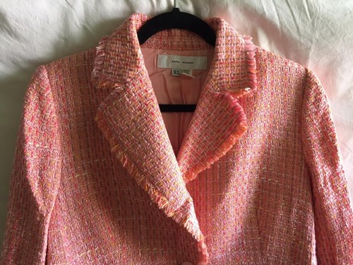 Zara Womens blazer PINK & ORANGE SIZE 8 - Picture 3 of 6