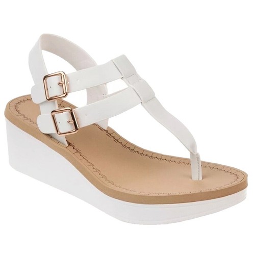 Journee Shayana Women's Tru Comfort Foam Sandals Size 11, Ivory