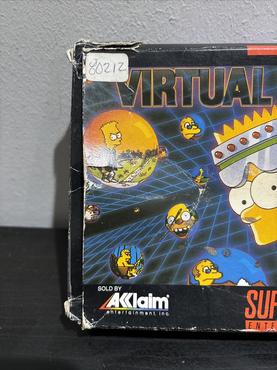 Virtual Bart (The Simpsons) Super Nintendo SNES Original DMG