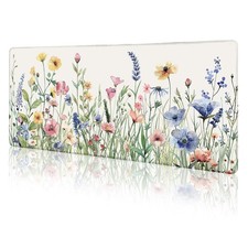 LIMKRIAN Flower Mouse Pad Large Desk Mat Pad, XL Computer Mousepad with Stitc...