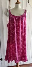 SIZE 20 PINK & WHITE DOTTY SPOTTY SUN DRESS by BON MARCHE