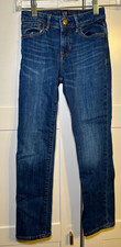 EUC GAP Kids Girls Size 8 Slim Stretch Straight Denim Blue Jeans