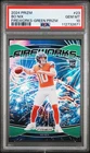 2024 Prizm Bo Nix RC PSA 10 Gem Mint Fireworks #23 Green Prizm Broncos Rookie