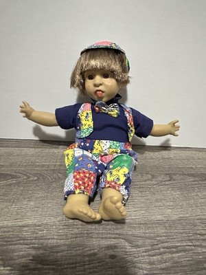 Vintage 8'' Palm Pal Doll Pellets Expression GI GO Toys Boy Sticking Out Tongue