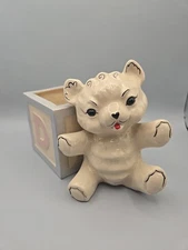 Vintage Kay Finch California Pottery Bear Box Blocks Planter Ivory