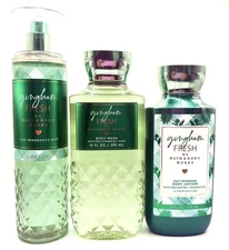 Bath & Body Works GINGHAM FRESH Fine Fragrance Mist + Lotion & Body Wash 3 PC