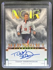 2024-25 Panini Noir Teddy Sheringham Midnight Signatures Gold Auto #/49 England