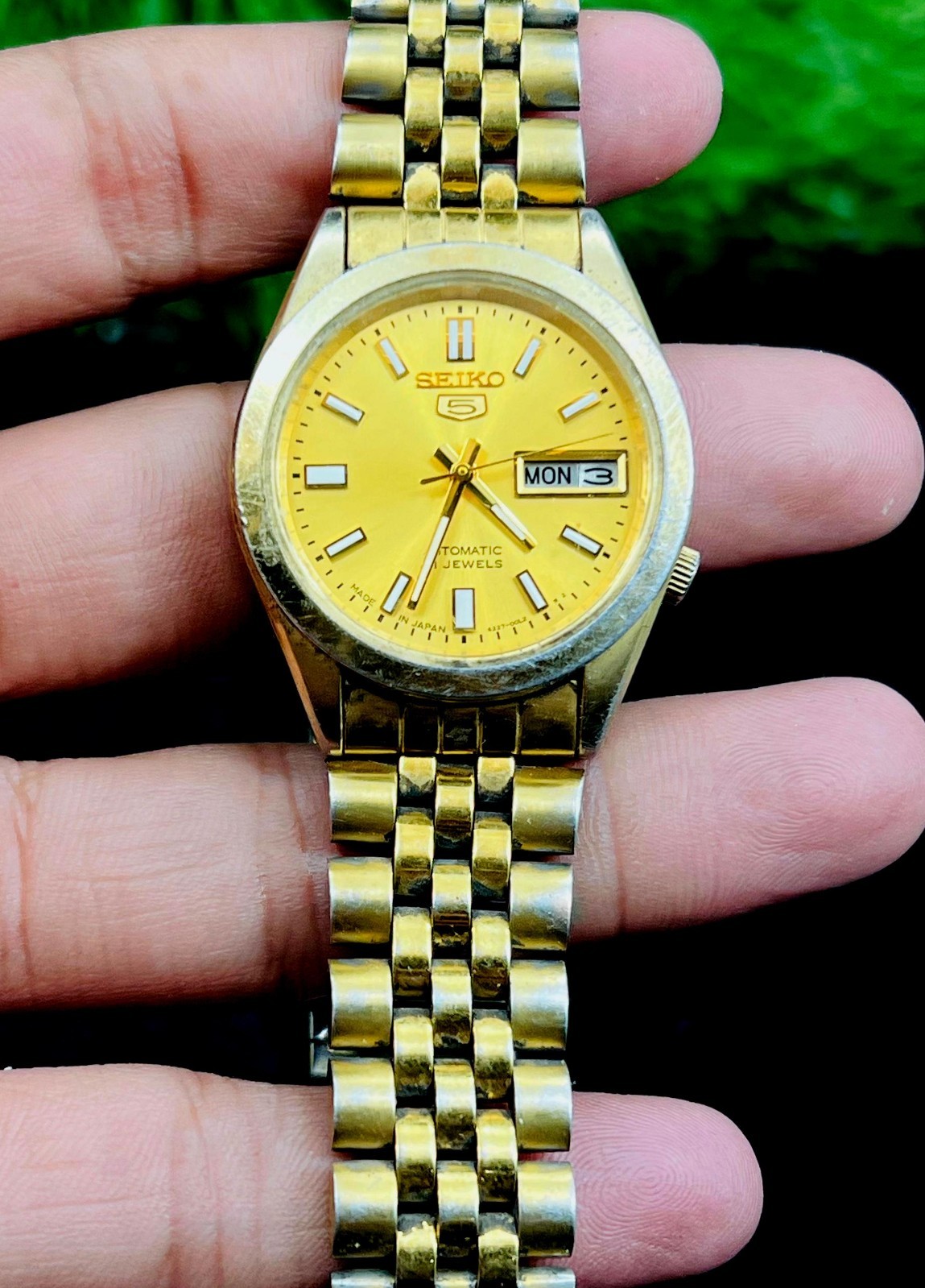 Watch 21 Made 4227-00X0 Automatic Japan Men Jewels 5 Date Of Day Seiko Vintage - vintagewatches.pk
