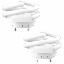 26W T3 Spiral GU24 CFL Light Bulbs, 2700K Soft White 2 Prong Twist Lock Base Lig