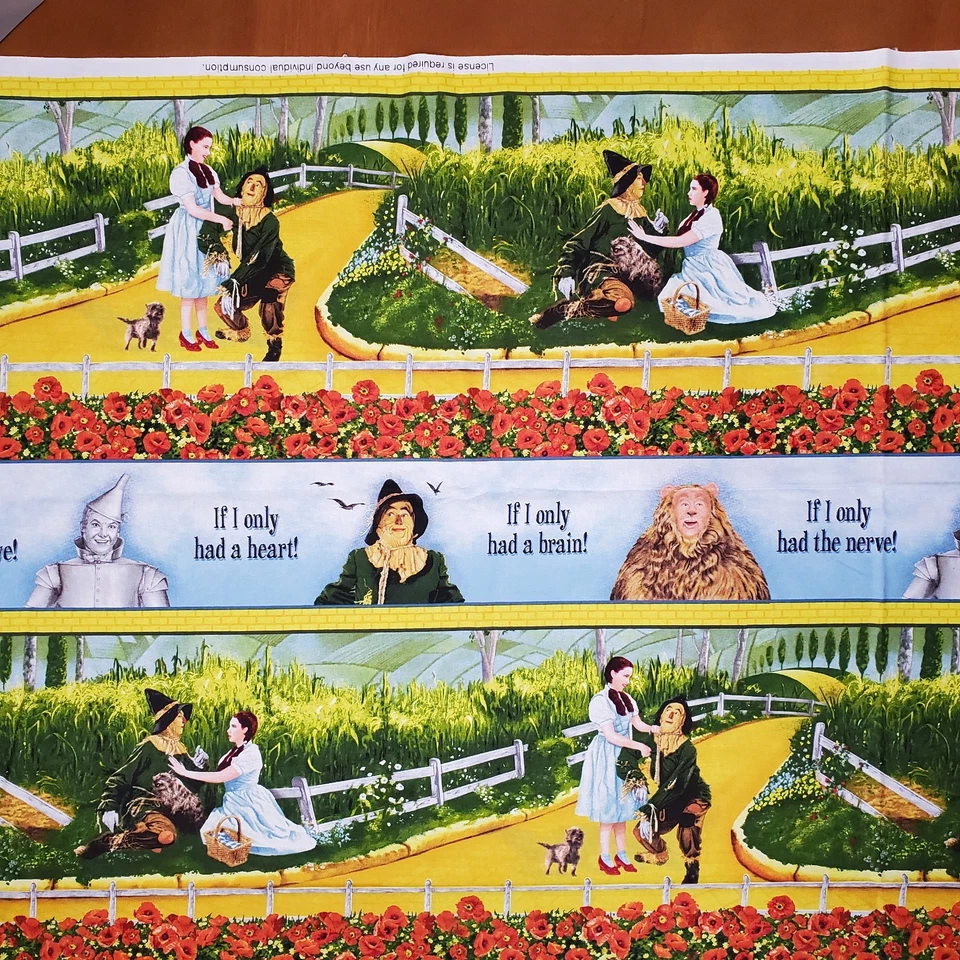 Tela Mago de Oz Acolchado Tesoros Borde Escénico Raya 46 x 43 Precortado Foto 4 de 4