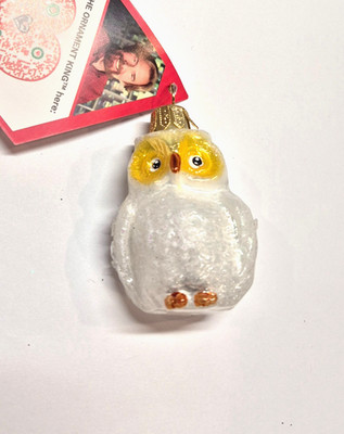 Ornament King WOOLYWHITE  (TT44002)  Owl Glass Ornament (157) -Poland
