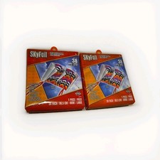 2 X SkyFoil Nylon Kite, ZigZag Design, 38  , Handle, Skytails and Line Included