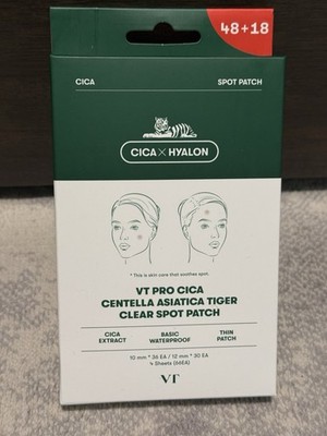 VT Cosmetics Pro Cica Centella Asiatica Pimple Clear Spot Patch 30 Lrg 36 Small