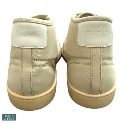 NEW Saint Laurent Court Classic SL/39 Beige Coffee Canvas  display picture 3
