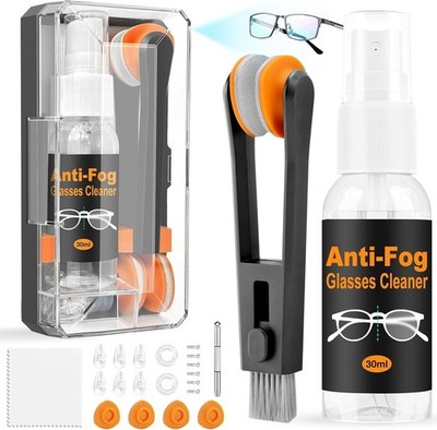 Glasses Cleaner Eyeglass Cleaning Kit 24H Anti Fog Spray Glasses & Microfiber