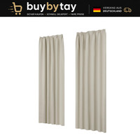Verdunkelungsvorhang Blickdicht Thermovorhang Mit KräUselband 290X140 Cm Creme