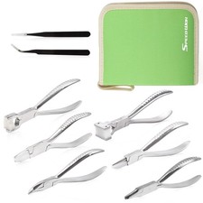 Eyeglasses Pliers Set - 6 Pieces Including Nose Pad, Arm, Frame Adjusting Pliers