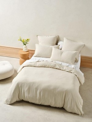 Linen House Connie Quilt Cover Set (Natural) - King