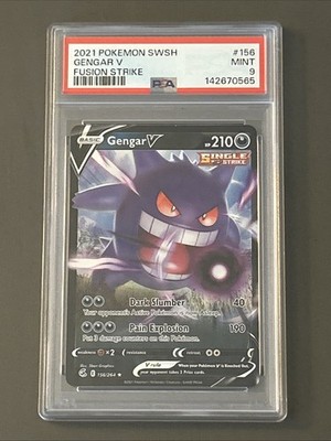 gengar v pokemon card value - 156/264 Included in an acrylic case for lasting preservation and featuring a striking image of the captivating character Gengar ex Wild Force |