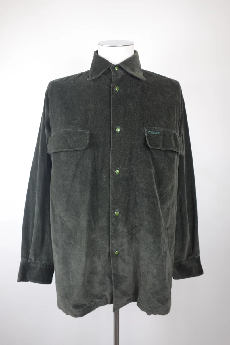 Camicia Henley Uomo Beotyshow | Maniche Lunghe | Cotone Leggero Slim Fit | Verde | Taglia 3XL