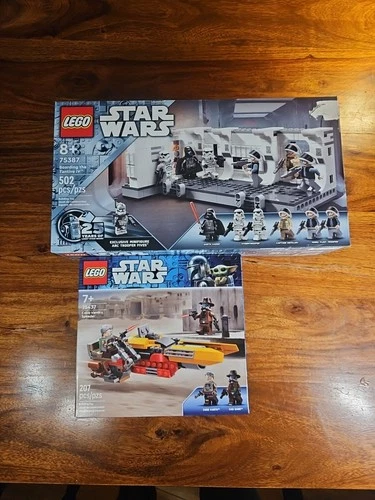 2 Lego Starwars Sets. 75387 Boarding The Tantive IV And 75437 Cobbs Speeder. New