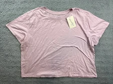 Universal Thread Women's Plus Size 1X Shrunken Short Sleeve T-Shirt Mauve