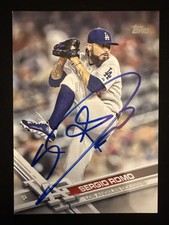 2017 Topps Sergio Romo Signed Card 423 Dodgers Autograph Auto