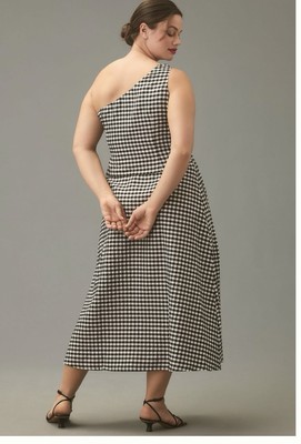 one shoulder gingham dress Dirst One Shoulder Set | Blue Gingham | Womens
