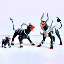 3pcs Pokémon Houndoom & Houndour PVC Action Figures Set Model Toy Gift Pack