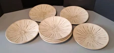 Pier 1 Imports 8 pc Set Sanctuary Stoneware Salad, Lunch Plates Starburst 8.5” 