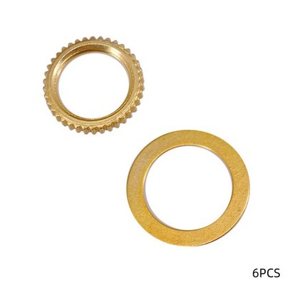 Essential 6 Satz Gitarrenpotentiometer Muttern und Unterlegscheiben für Reparat
