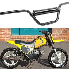 7/8" Dirt Pit Bike Black Motorcycle Handlebar 5" Rise w/Pad For Yamaha PW50 PW80