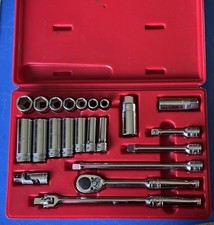 Snap on 22pc, 6 point, 3/8 Drive General Service Set, SAE, 3/8 Snap on 22pc, 6 point, 3/8 Drive General Service Set, SAE, 3/8