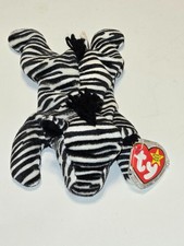 Ty Beanie Baby Ziggy the Zebra 4063 Rare Tag Errors P.V.C Pellets DOB 12-24-95