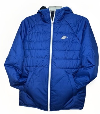 Nike Reversible Puffer Jacket Mens Blue/White Size Medium