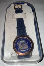 Vintage Georgetown Hoyas Mens Analog Watch Blue Bulldog Dial Blue Strap