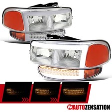 Fit 1999-2006 Gmc Sierra Yukon Denali Headlightsbumper Led Sequential Signal Fit 1999-2006 Gmc Sierra Yukon Denali Headlightsbumper Led Sequential Signal