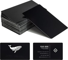 0.42Mm Metal Business Card Blanks for Laser Engraving, 50 Pcs Premium Aluminum S