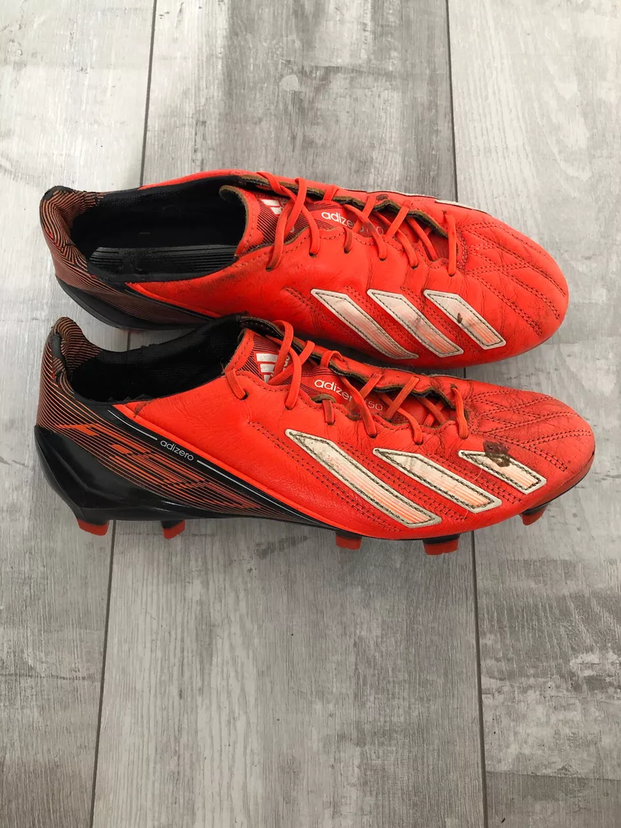 Adidas F50 Adizero TRX FG Leather Red Football Cleats US8 UK7 EUR41 1/3 |