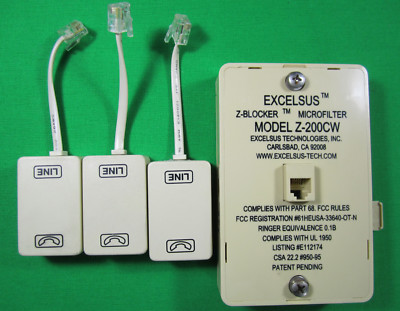 DSL Filter Wall Mount Plate Excelsus Z-200cw Z-blocker Z-200sm  Filters